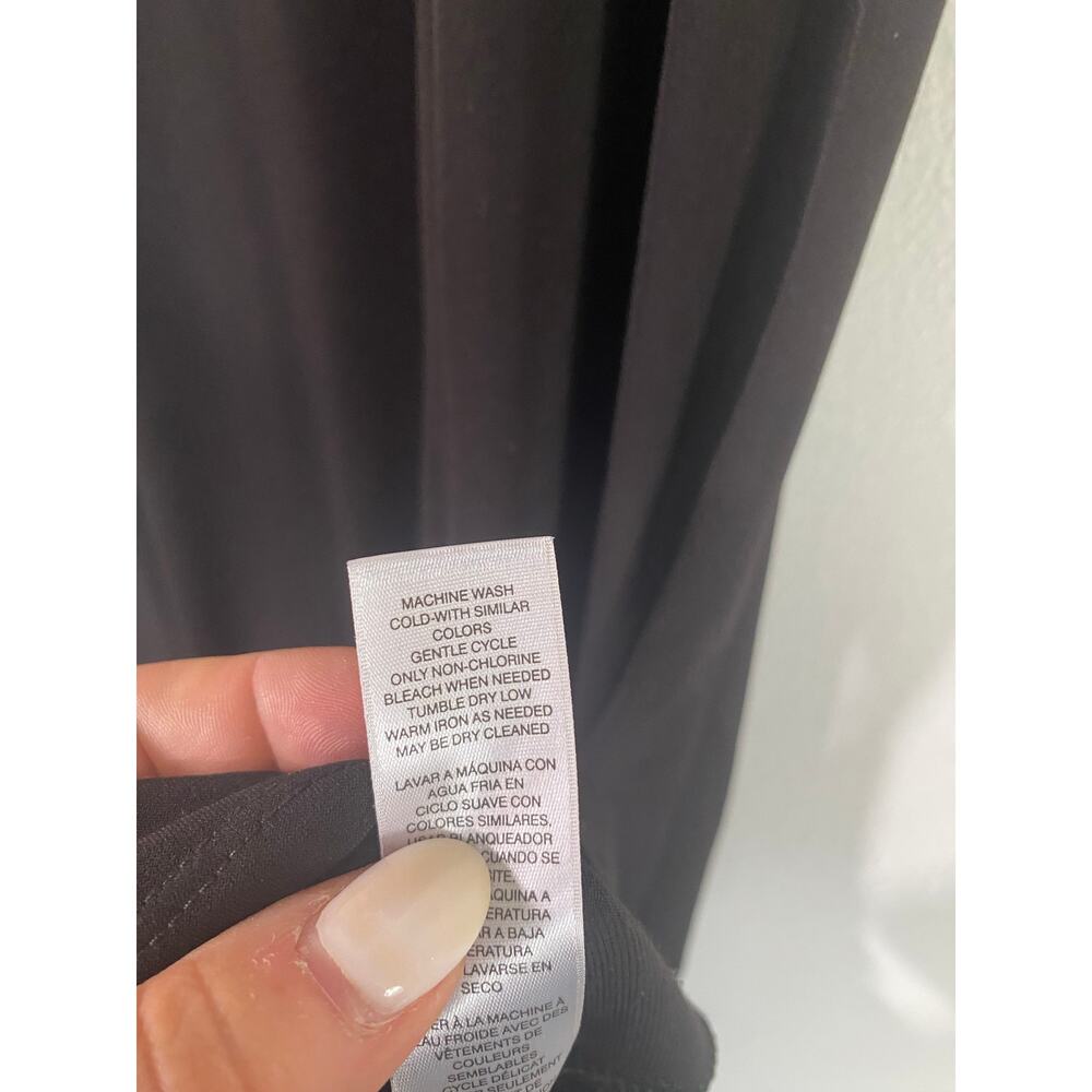 European Summer Chico's Black Capped Sleeve Long Maxi T-Shirt Dress Size 3 - Picture 6 of 7